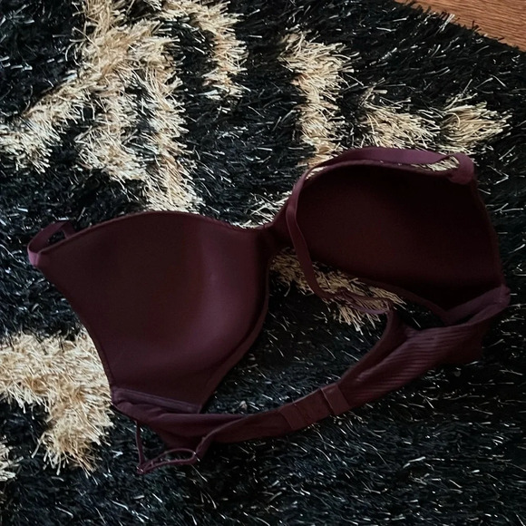 Kathy Ireland Intimates burgundy T-shirt Bra Sz  36C - Picture 11 of 12